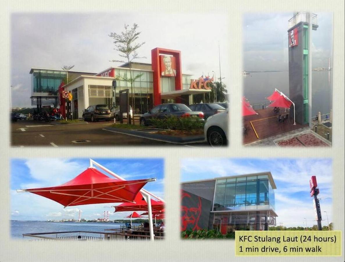 Seaview Condo Near Rf Mall, Food Court & Free Netflix Johor Bahru Exteriér fotografie